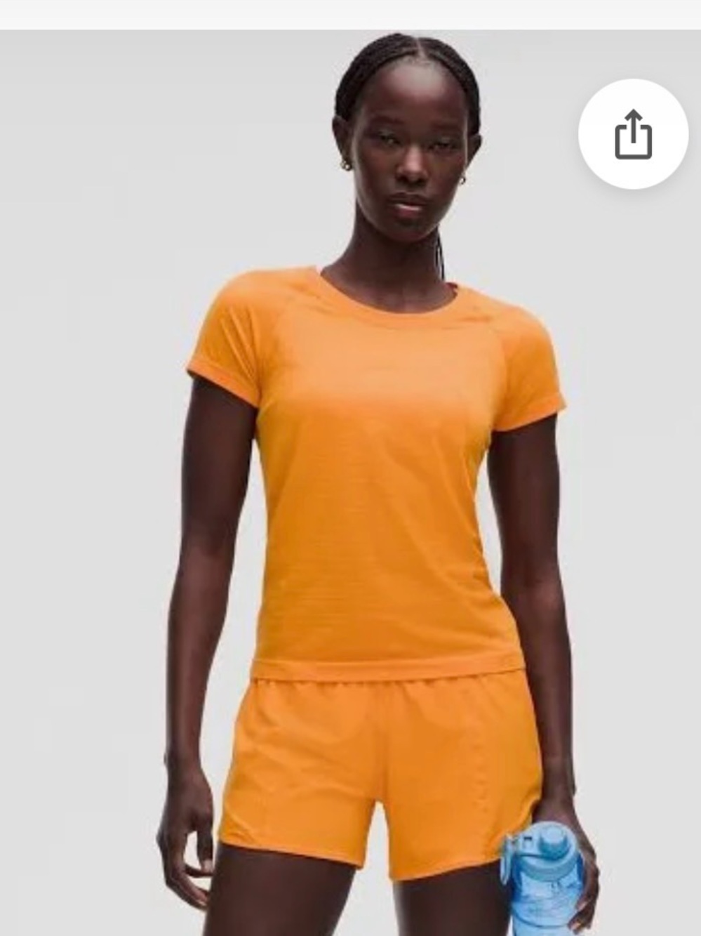 Lululemon swiftly tech short sleeve full length in color citrus sizzle